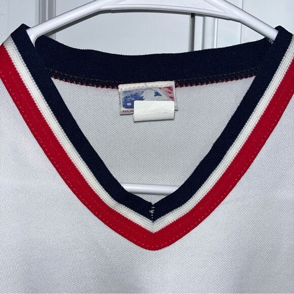 Vintage Cleveland Indians pro Knit Jersey #7 Chief Wahoo Baseball MLB USA made L - Picture 3 of 8